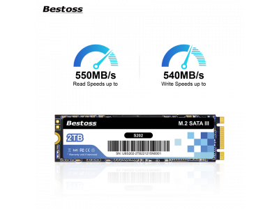 Ổ cứng SSD M2 SATA Bestoss S202 128GB/256GB/512GB/1TB - Đọc/Ghi 550/520MB/s (M2 SATA, M2.2280)