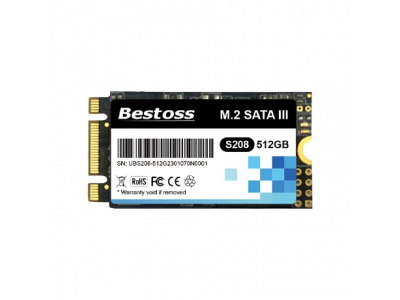Ổ cứng SSD M2 SATA Bestoss S208 128GB/256GB/512GB/1TB - Đọc/Ghi 550/520MB/s (M2 SATA, M2.2242)